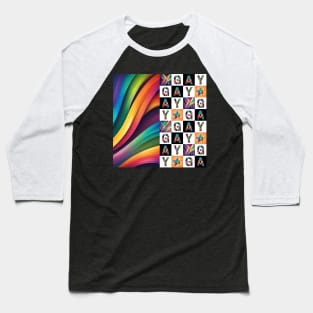 Color grid with the word gay Baseball T-Shirt